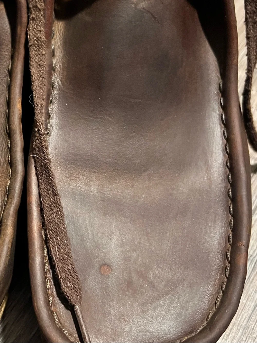 Clarks Originals Wallabee Boot Men 10.5 Brown Distressed Leather Moc Toe Lace Up